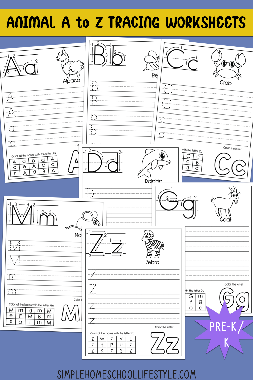 Tracing Capital and Small Letters - Letter Recognition Pre-K and Kindergarten